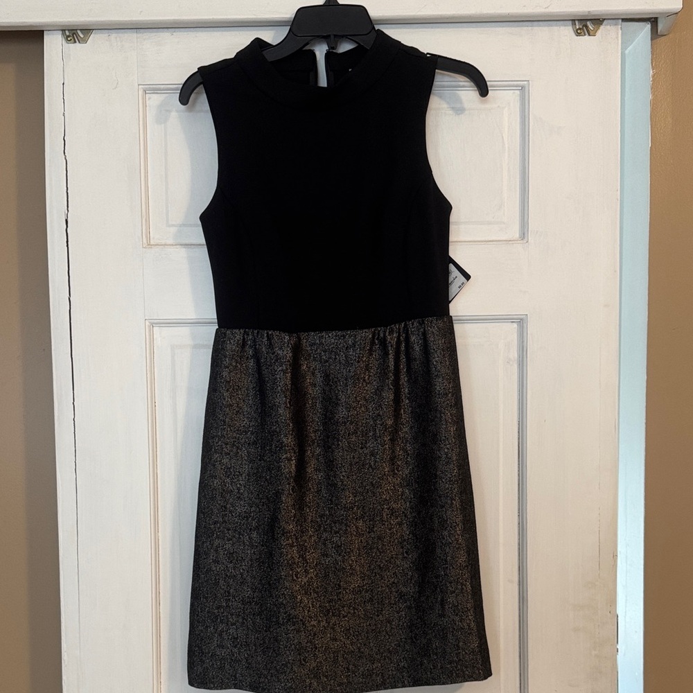 Black and Gold Sleeveless Dress